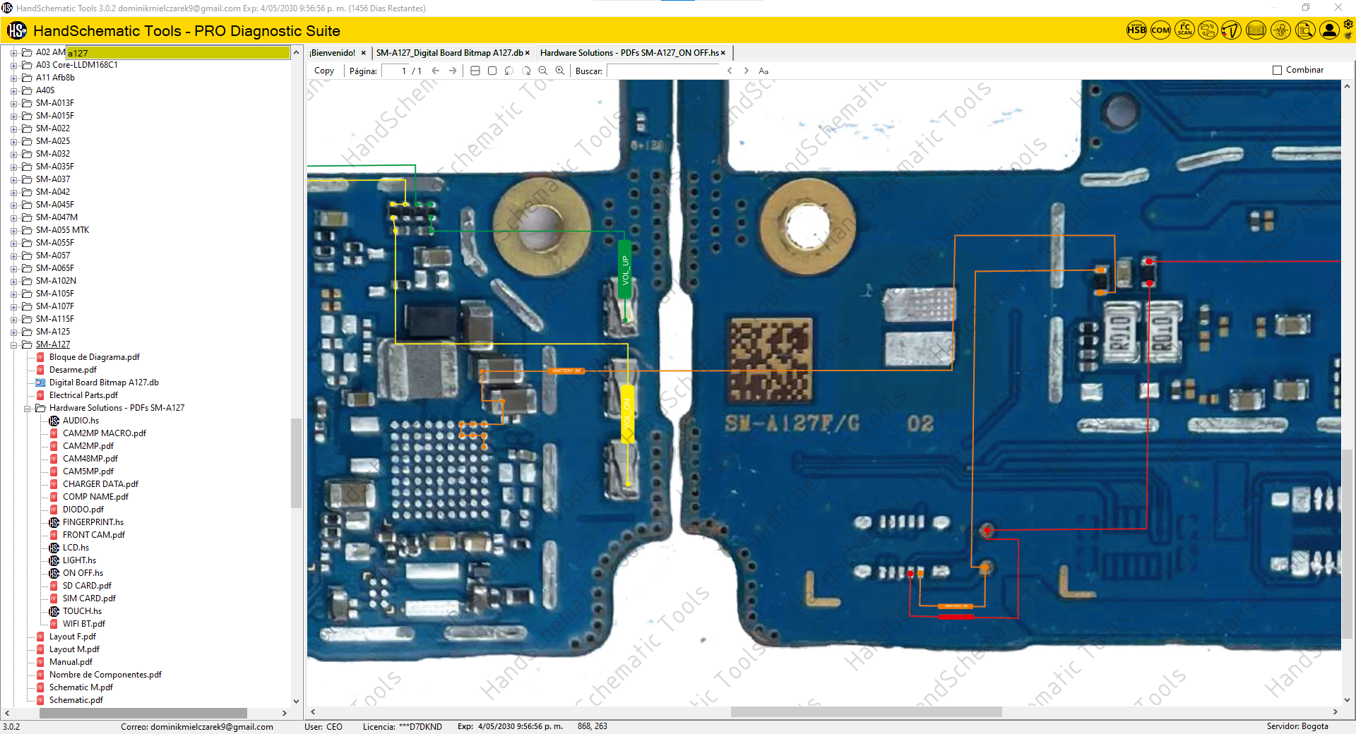 Samsung SM-A127 boardview / schematic