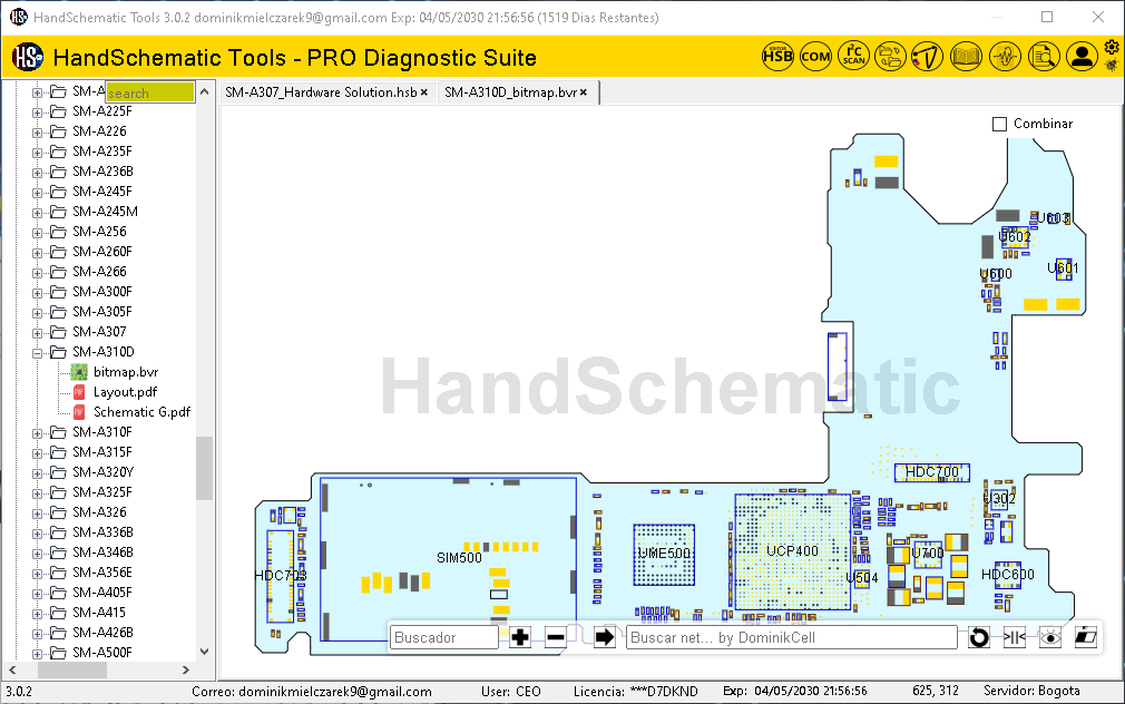 Samsung SM-A310D boardview / schematic